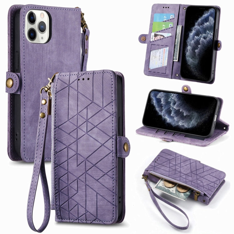 Ốp điện thoại da có khóa bên hình học và dây kéo, dành cho iPhone 11, dành cho iPhone 11 Pro, dành cho iPhone X / XS, dành cho iPhone XR, dành cho iPhone XS Max, dành cho iPhone 7 Plus / 8 Plus, dành cho iPhone 6 Plus / 6s Plus, dành cho iPhone 6 / 6s