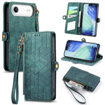 Ốp lưng điện thoại da ví dây kéo hình học có khóa bên, dành cho iPhone 17e / 16e, dành cho iPhone 17 Pro Max, dành cho iPhone 17 Pro, dành cho iPhone 17, dành cho iPhone Air, dành cho iPhone 16 Pro Max, dành cho iPhone 16 Pro, dành cho iPhone 16 Plus