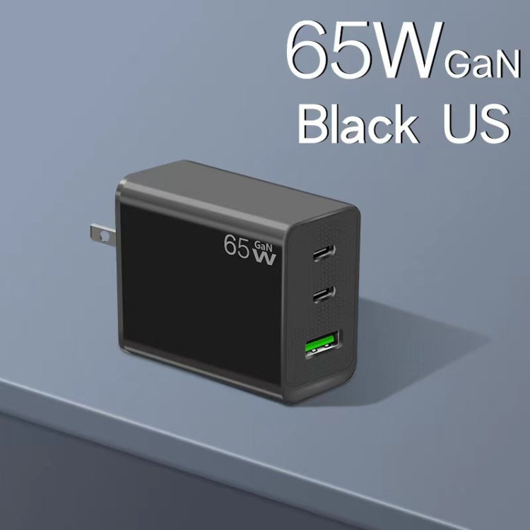 Bộ chuyển đổi laptop GaN PD65W Type-C x 2 + USB3.0 cho dòng Apple MacBook, phích cắm US