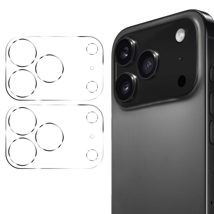 2 miếng phim kính cường lực 9H ENKAY Hat-Prince cho ống kính camera sau, dành cho iPhone 17e / 16e, iPhone 17 Pro Max, iPhone 17 Pro, iPhone 17, iPhone Air, iPhone 16 Pro / 16 Pro Max, iPhone 16 / 16 Plus, iPhone 15 Pro / 15 Pro Max