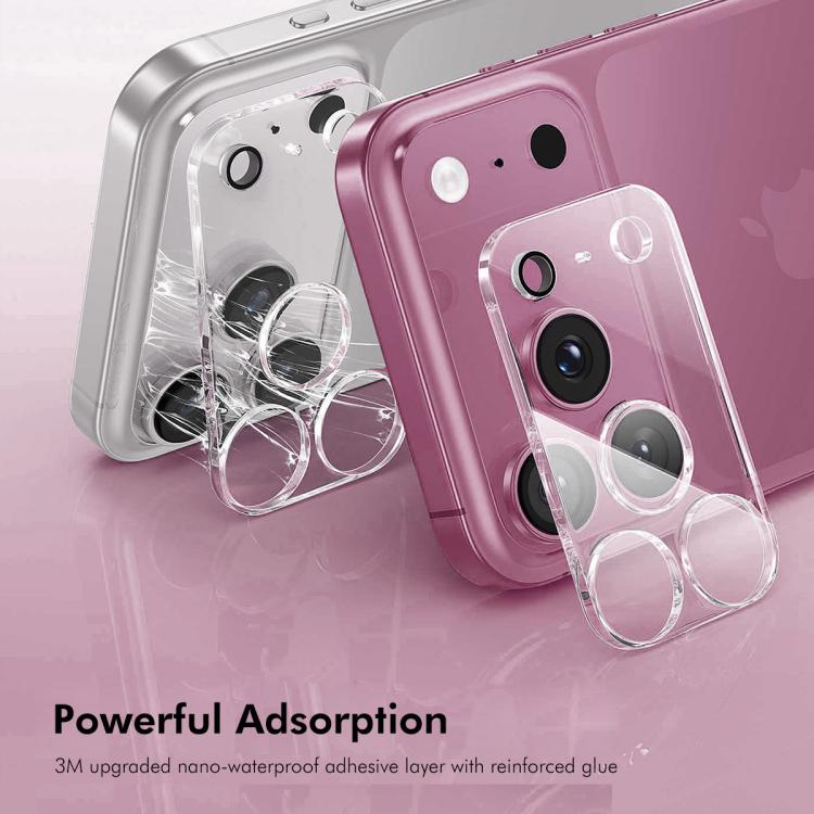 2 miếng phim kính cường lực 9H ENKAY Hat-Prince cho ống kính camera sau, dành cho iPhone 17e / 16e, iPhone 17 Pro Max, iPhone 17 Pro, iPhone 17, iPhone Air, iPhone 16 Pro / 16 Pro Max, iPhone 16 / 16 Plus, iPhone 15 Pro / 15 Pro Max