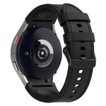 Dây đồng hồ khóa đen da silicone, cho Samsung Galaxy Watch 6 Classic, cho Samsung Galaxy Watch 6