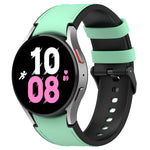 Dây đồng hồ khóa đen da silicone, kích thước: S, cho Samsung Galaxy Watch 6 Classic, cho Samsung Galaxy Watch 6