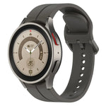 Dây đồng hồ silicone khóa màu rãnh, cho Samsung Galaxy Watch 6 / 6 Classic