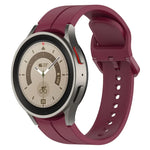 Dây đồng hồ silicone khóa màu rãnh, cho Samsung Galaxy Watch 6 / 6 Classic