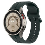 Dây đồng hồ silicone khóa màu rãnh, cho Samsung Galaxy Watch 6 / 6 Classic