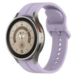 Dây đồng hồ silicone khóa màu rãnh, cho Samsung Galaxy Watch 6 / 6 Classic