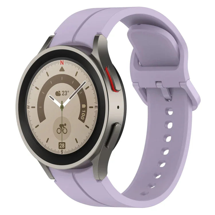 Dây đồng hồ silicone khóa màu rãnh, cho Samsung Galaxy Watch 6 / 6 Classic
