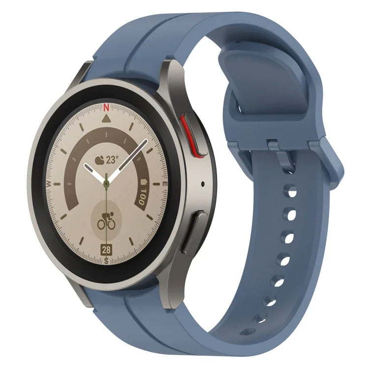 Dây đồng hồ silicone khóa màu rãnh, cho Samsung Galaxy Watch 6 / 6 Classic