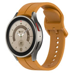 Dây đồng hồ silicone khóa màu rãnh, cho Samsung Galaxy Watch 6 / 6 Classic
