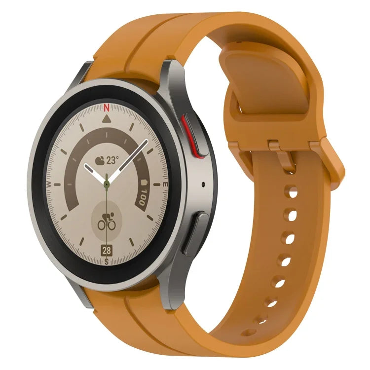 Dây đồng hồ silicone khóa màu rãnh, cho Samsung Galaxy Watch 6 / 6 Classic