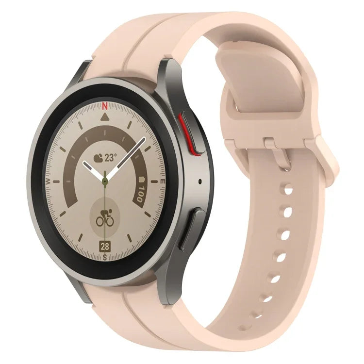 Dây đồng hồ silicone khóa màu rãnh, cho Samsung Galaxy Watch 6 / 6 Classic