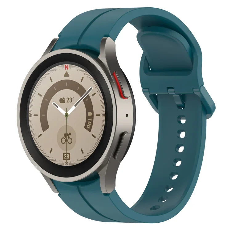 Dây đồng hồ silicone khóa màu rãnh, cho Samsung Galaxy Watch 6 / 6 Classic