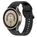 Dây đồng hồ silicone khóa màu rãnh, cho Samsung Galaxy Watch 6 / 6 Classic