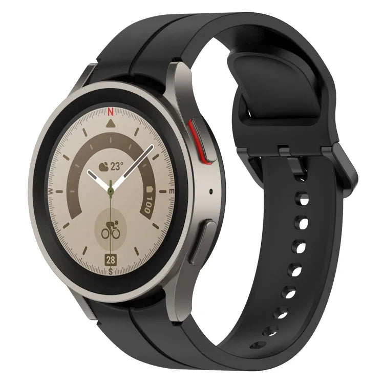 Dây đồng hồ silicone khóa màu rãnh, cho Samsung Galaxy Watch 6 / 6 Classic