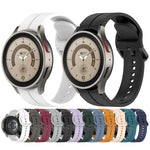 Dây đồng hồ silicone khóa màu rãnh, cho Samsung Galaxy Watch 6 / 6 Classic