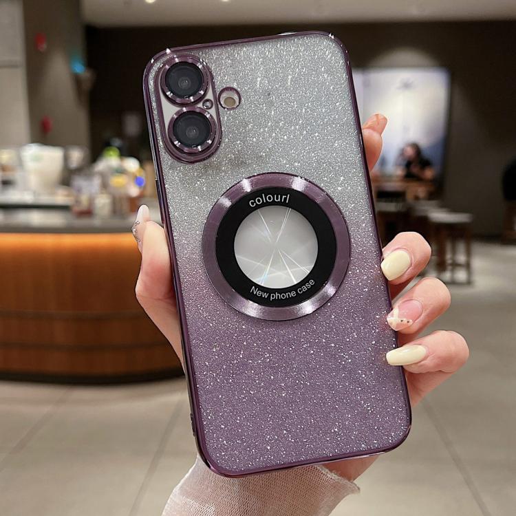 Gradient Glitter Electroplating MagSafe TPU Phone Case, For iPhone 17e / 16e, For iPhone 17 Pro Max, For iPhone 17 Pro, For iPhone 17, For iPhone Air, For iPhone 16 Pro Max