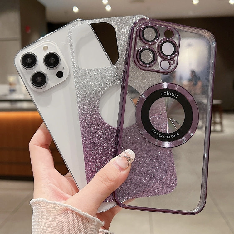 Ốp điện thoại TPU mạ điện lấp lánh chuyển màu có MagSafe, dành cho iPhone 16 Pro, iPhone 16 Plus, iPhone 15 Pro Max, iPhone 15 Pro, iPhone 15 Plus, iPhone 15, iPhone 14 Plus