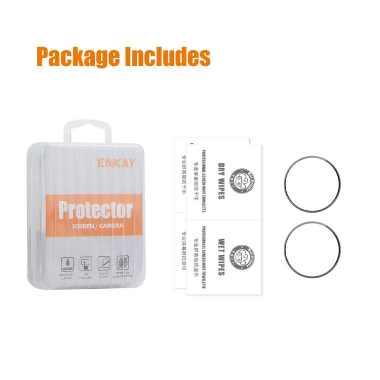 2 miếng phim màn hình HD phủ toàn bộ cạnh mềm PC 3D ENKAY, dành cho Samsung Galaxy Watch Ultra 47mm / Ultra 2025, dành cho Samsung Galaxy Watch8 Classic 46mm, dành cho Samsung Galaxy Watch8 44mm, dành cho Samsung Galaxy Watch8 40mm