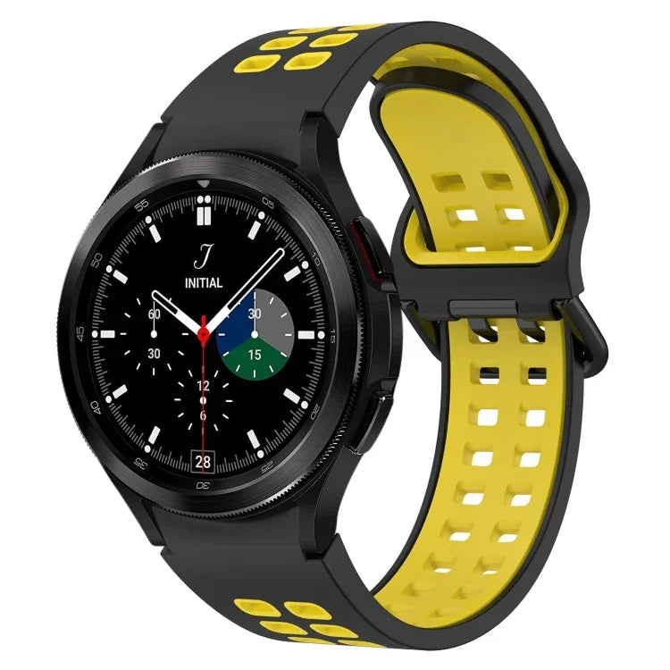 Dây đồng hồ silicone thoáng khí hai màu, cho Samsung Galaxy Watch 4 Classic 42mm