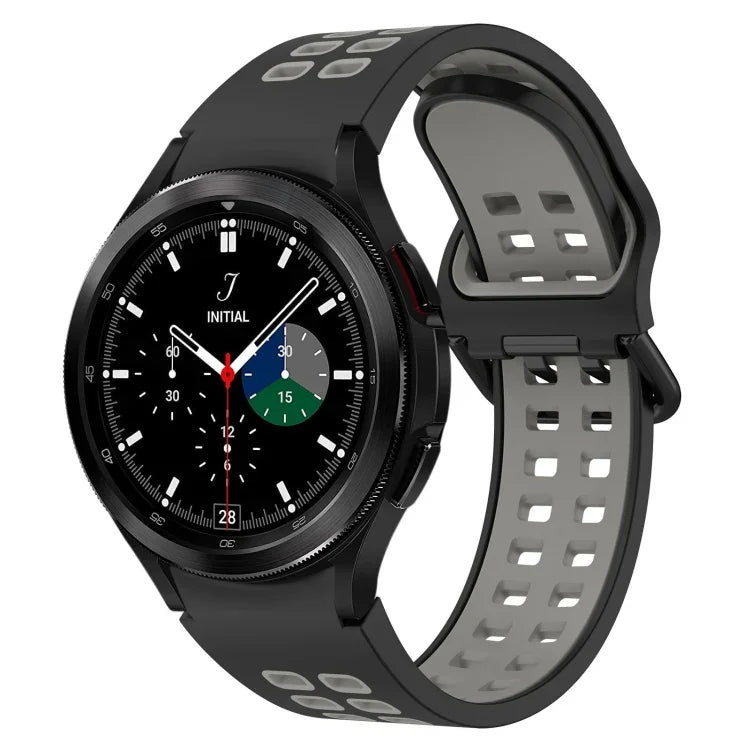 Dây đồng hồ silicone thoáng khí hai màu, cho Samsung Galaxy Watch 4 Classic 42mm