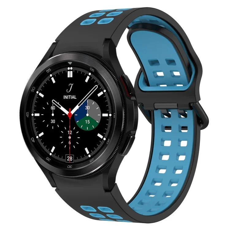 Dây đồng hồ silicone thoáng khí hai màu, cho Samsung Galaxy Watch 4 Classic 42mm