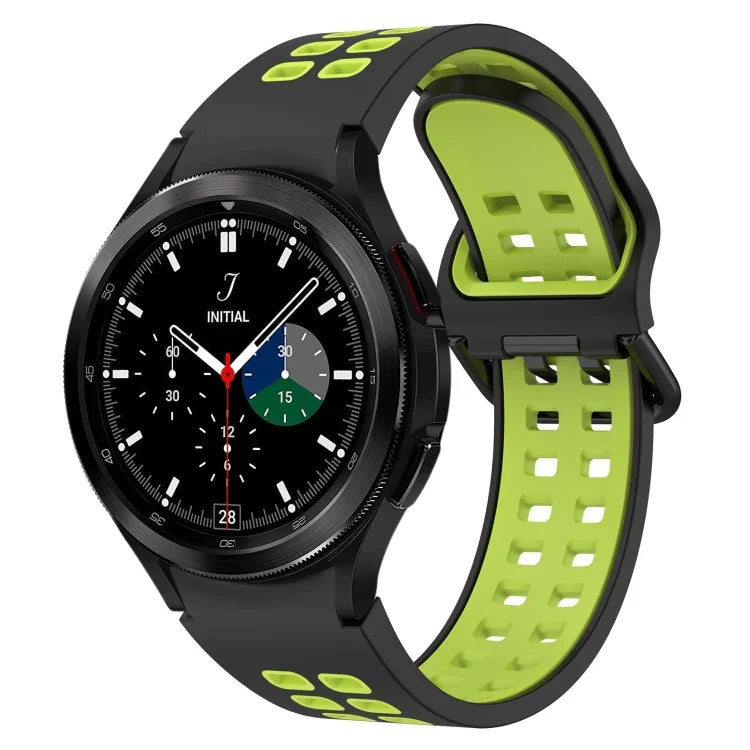 Dây đồng hồ silicone thoáng khí hai màu, cho Samsung Galaxy Watch 4 Classic 42mm