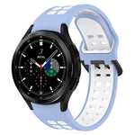 Dây đồng hồ silicone thoáng khí hai màu, cho Samsung Galaxy Watch 4 Classic 42mm