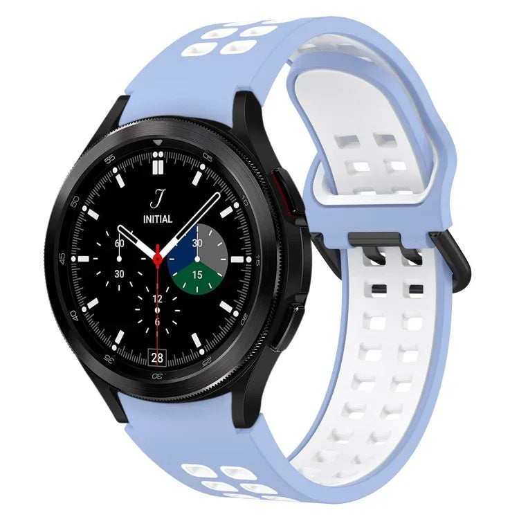 Dây đồng hồ silicone thoáng khí hai màu, cho Samsung Galaxy Watch 4 Classic 42mm