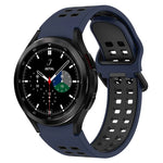 Dây đồng hồ silicone thoáng khí hai màu, cho Samsung Galaxy Watch 4 Classic 42mm