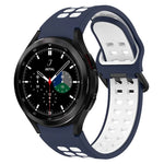 Dây đồng hồ silicone thoáng khí hai màu, cho Samsung Galaxy Watch 4 Classic 42mm