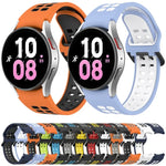 Dây đồng hồ silicone thoáng khí hai màu, cho Samsung Galaxy Watch 4 Classic 42mm