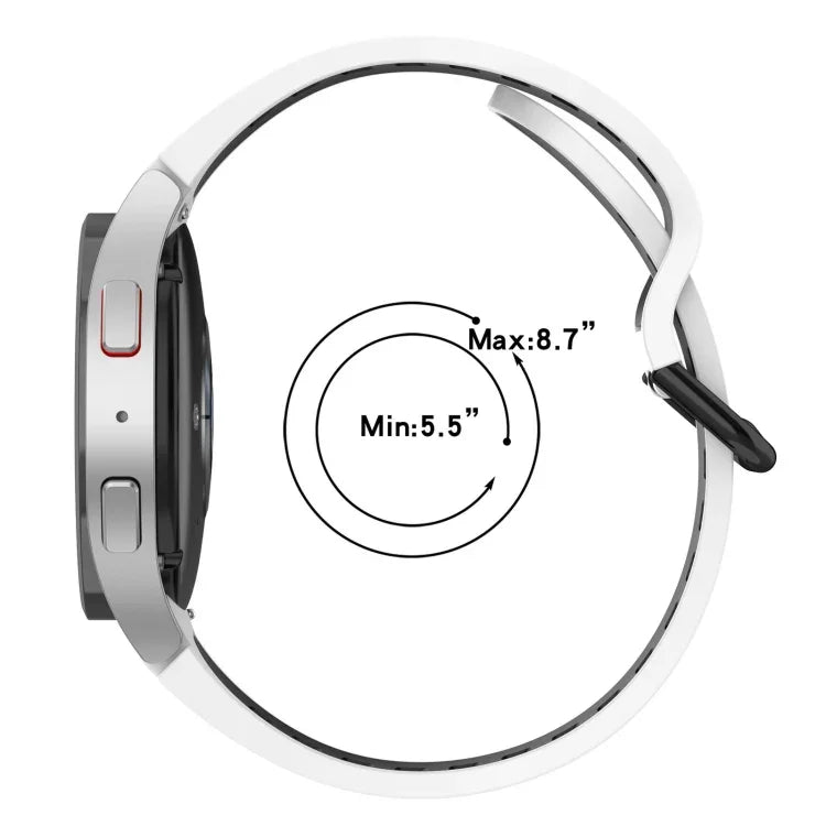 Dây đồng hồ silicone thoáng khí hai màu, cho Samsung Galaxy Watch 4 Classic 42mm