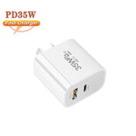 Sạc đôi PD30W USB-C / Type-C + QC3.0 USB, phích cắm AU, Kho hàng HK