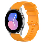 20mm silicone watch band for Samsung Galaxy Watch 5 in vibrant orange color, stylish and comfortable for everyday wear.