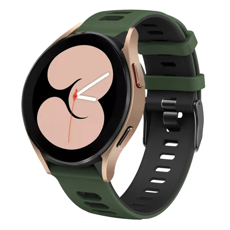 Dây đồng hồ silicone hai màu 20mm, cho Samsung Galaxy Watch 5 40mm