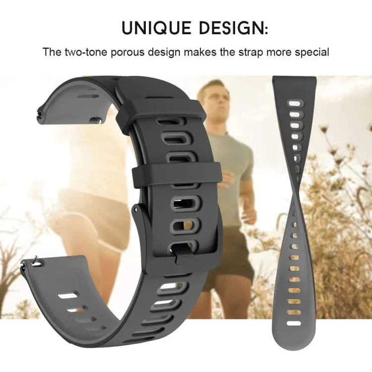 Dây đồng hồ silicone hai màu 20mm, cho Samsung Galaxy Watch 5 40mm