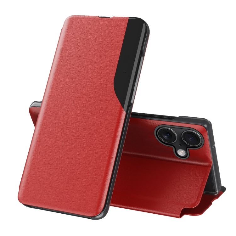 Ốp điện thoại da gập hiển thị bên cạnh, dành cho iPhone 17e / 16e, iPhone 17 Pro Max, iPhone 17 Pro, iPhone 17, iPhone Air, iPhone 16 Pro Max, iPhone 16 Pro, iPhone 16 Plus