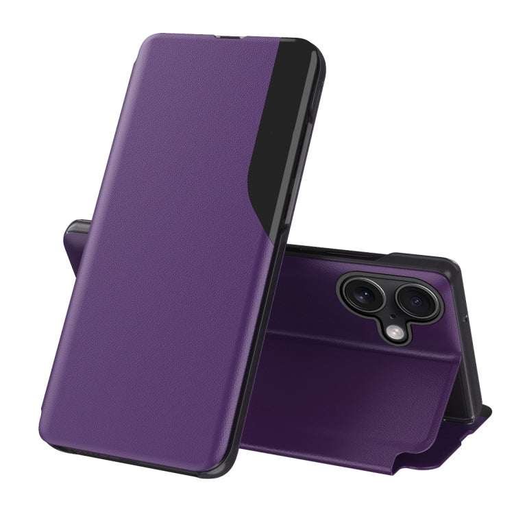 Ốp điện thoại da gập hiển thị bên cạnh, dành cho iPhone 17e / 16e, iPhone 17 Pro Max, iPhone 17 Pro, iPhone 17, iPhone Air, iPhone 16 Pro Max, iPhone 16 Pro, iPhone 16 Plus