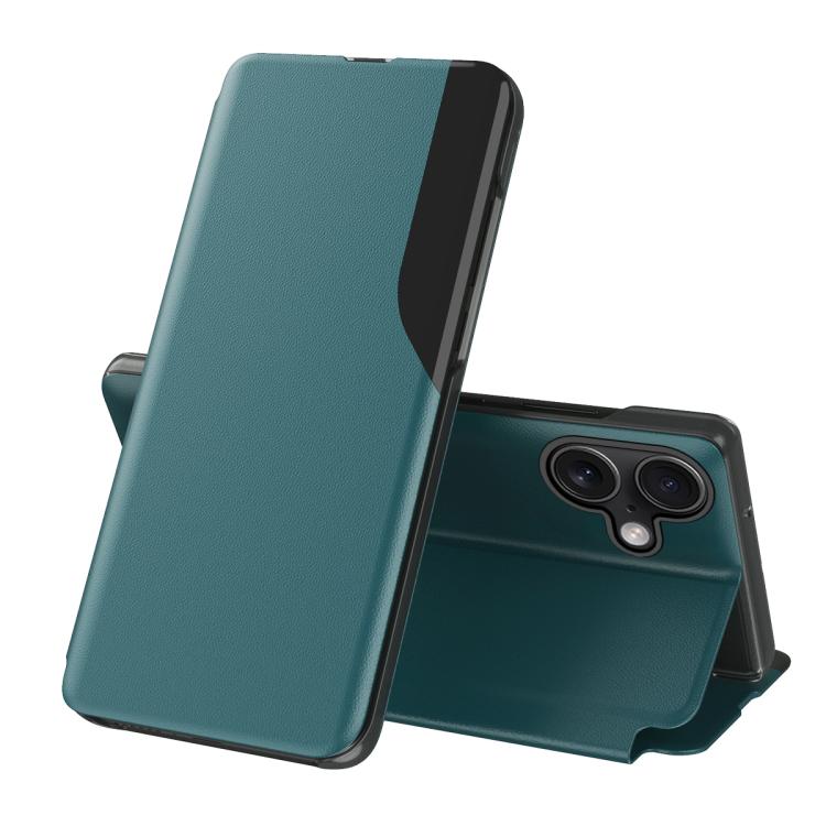 Ốp điện thoại da gập hiển thị bên cạnh, dành cho iPhone 17e / 16e, iPhone 17 Pro Max, iPhone 17 Pro, iPhone 17, iPhone Air, iPhone 16 Pro Max, iPhone 16 Pro, iPhone 16 Plus