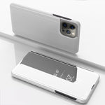 Ốp lưng điện thoại da gương mạ phản chiếu ngang có giá đỡ, Dành cho iPhone 16 Pro, Dành cho iPhone 16 Plus, Dành cho iPhone 16, Dành cho iPhone 15 Pro Max, Dành cho iPhone 15 Pro, Dành cho iPhone 15 Plus