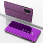 Ốp lưng điện thoại da gương mạ phản chiếu ngang có giá đỡ, Dành cho iPhone 16 Pro, Dành cho iPhone 16 Plus, Dành cho iPhone 16, Dành cho iPhone 15 Pro Max, Dành cho iPhone 15 Pro, Dành cho iPhone 15 Plus