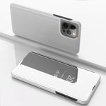 Ốp điện thoại da gập ngang gương mạ điện có giá đỡ, dành cho iPhone 17e / 16e, iPhone 17 Pro Max, iPhone 17 Pro, iPhone 17, iPhone Air, iPhone 16 Pro Max