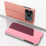 Ốp điện thoại da gập ngang gương mạ điện có giá đỡ, dành cho iPhone 17e / 16e, iPhone 17 Pro Max, iPhone 17 Pro, iPhone 17, iPhone Air, iPhone 16 Pro Max