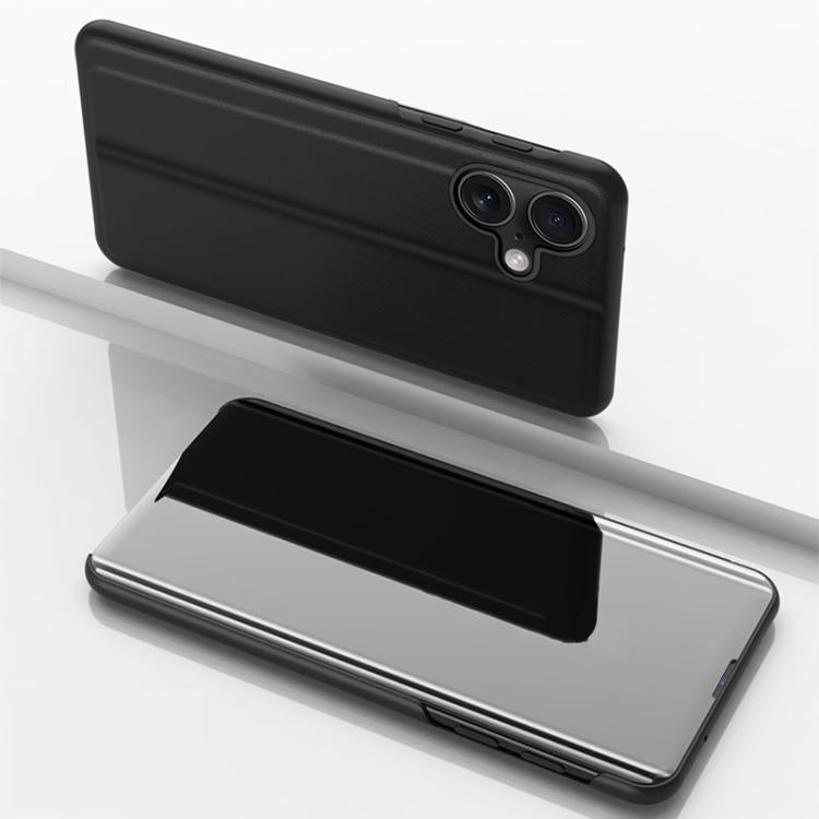 Ốp điện thoại da gập ngang gương mạ điện có giá đỡ, dành cho iPhone 17e / 16e, iPhone 17 Pro Max, iPhone 17 Pro, iPhone 17, iPhone Air, iPhone 16 Pro Max