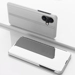 Ốp điện thoại da gập ngang gương mạ điện có giá đỡ, dành cho iPhone 17e / 16e, iPhone 17 Pro Max, iPhone 17 Pro, iPhone 17, iPhone Air, iPhone 16 Pro Max