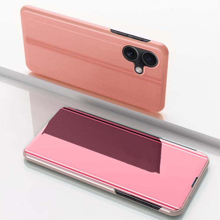 Ốp điện thoại da gập ngang gương mạ điện có giá đỡ, dành cho iPhone 17e / 16e, iPhone 17 Pro Max, iPhone 17 Pro, iPhone 17, iPhone Air, iPhone 16 Pro Max
