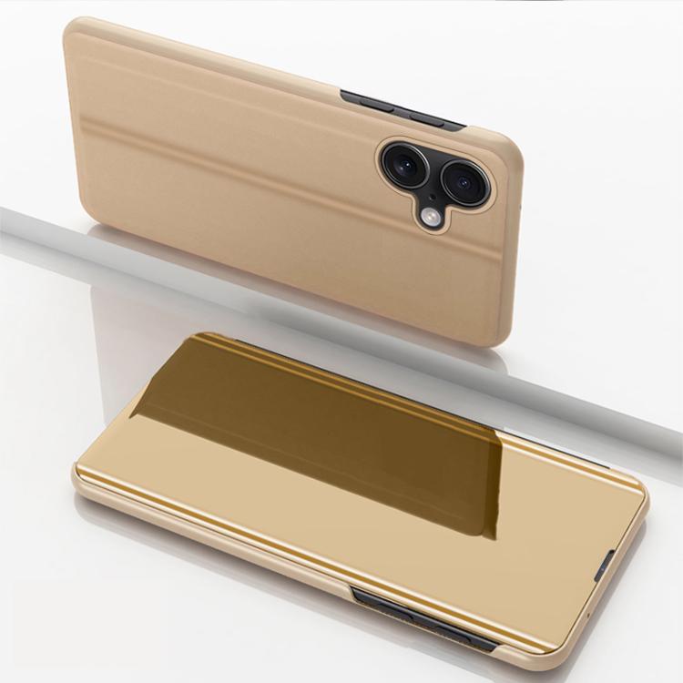 Ốp điện thoại da gập ngang gương mạ điện có giá đỡ, dành cho iPhone 17e / 16e, iPhone 17 Pro Max, iPhone 17 Pro, iPhone 17, iPhone Air, iPhone 16 Pro Max