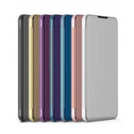 Ốp điện thoại da gập ngang gương mạ điện có giá đỡ, dành cho iPhone 17e / 16e, iPhone 17 Pro Max, iPhone 17 Pro, iPhone 17, iPhone Air, iPhone 16 Pro Max