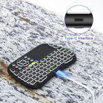 Bộ combo bàn phím mini không dây M9 điều khiển từ xa chuột bàn phím hỗ trợ cảm ứng và giọng nói